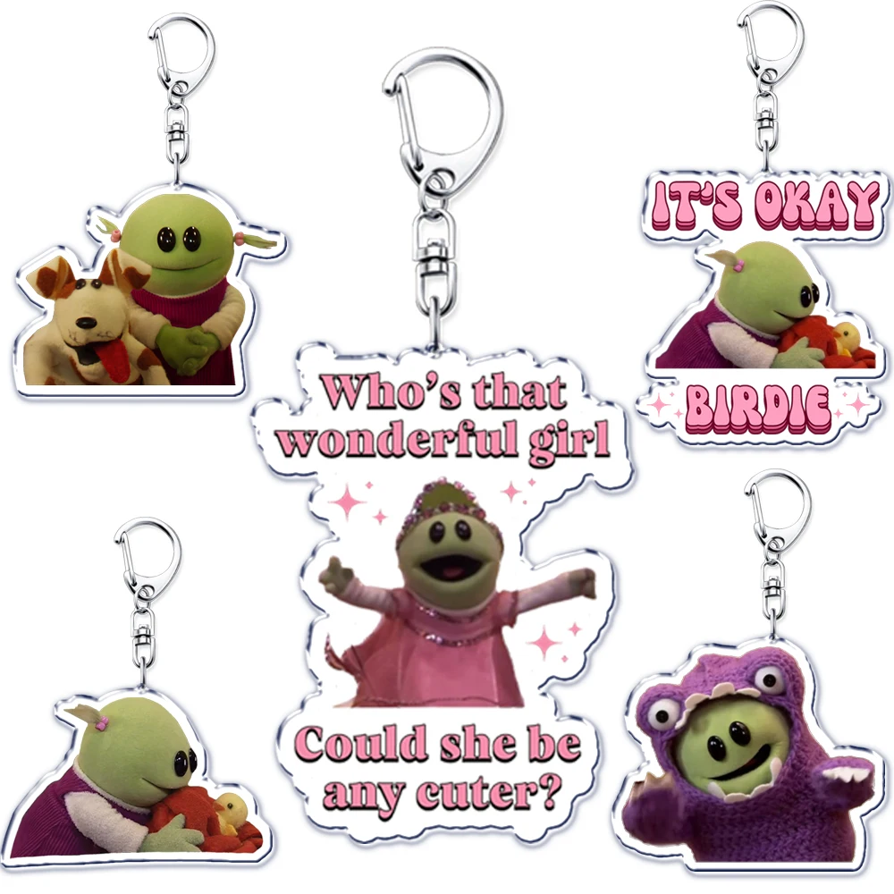 Cute Whos That Wonderful Girl Key Chain Keychains Ring for Accessories Its Okay Nanalan Mona Bag Pendant Keyring Jewelry Gifts