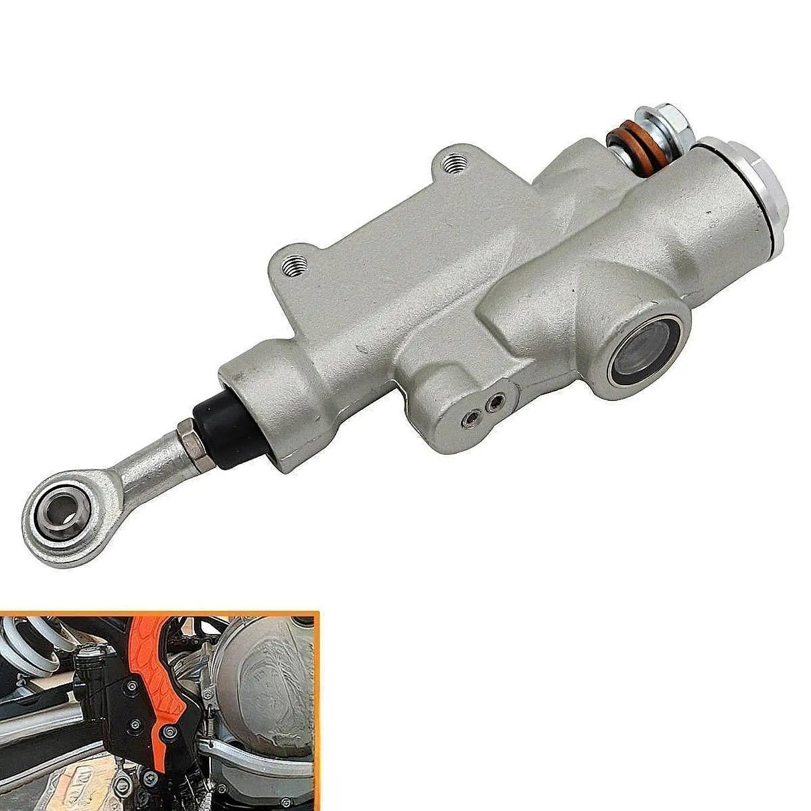 

Универсальный мотоциклетный насос тормозной муфты, универсальный серебристый внедорожный тормозной насос мотоцикла, задний тормозной цилиндр двигателя для мотокросса