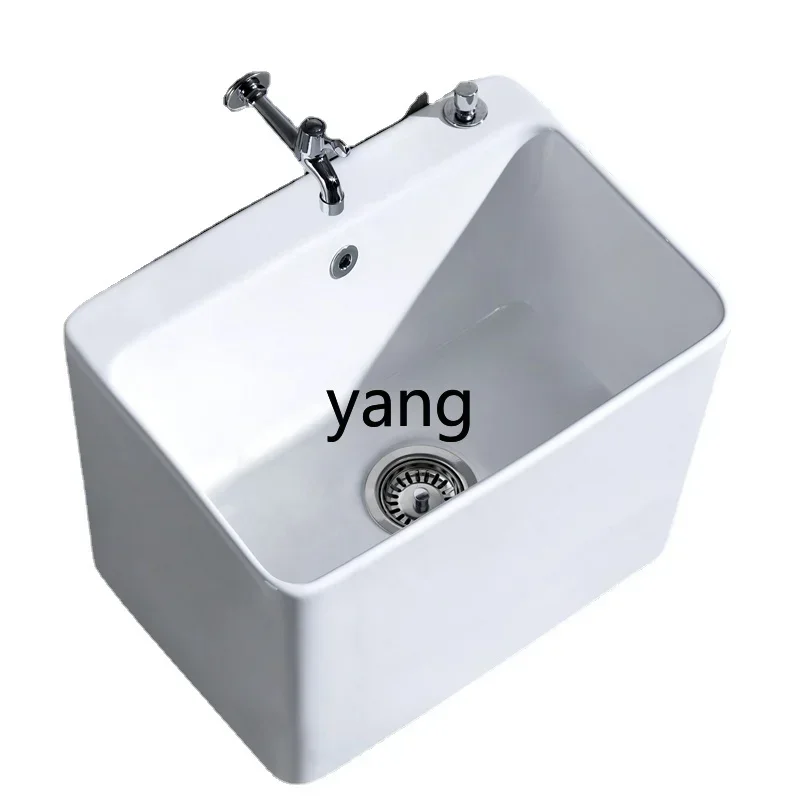 

LH Extra Large Square Belt Overflow Port Mop Pool Indoor and Outdoor Ceramic Mop Floor Washing Tank