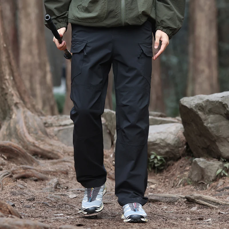 

Fall 2025 Men's High-End Casual Pants Straight Leg Loose Fit PVC Fabric Neutral Sle Faionable Trendy Brand ex