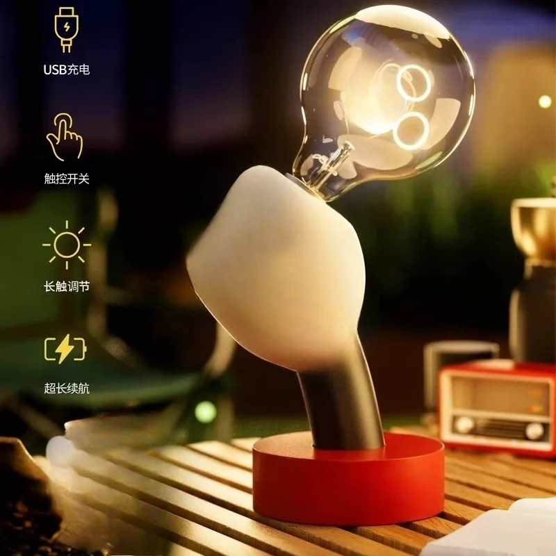 Wireless version, classic big hand lamp, desk lamp, home desktop decoration creative atmosphere ornament