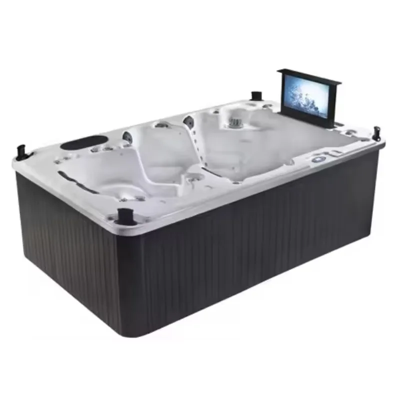 Inflatable Outdoor Relaxing Hot Tub, 130 Massage Jets Portable Spa Pool, Heated for Backyard & Balcony Use
