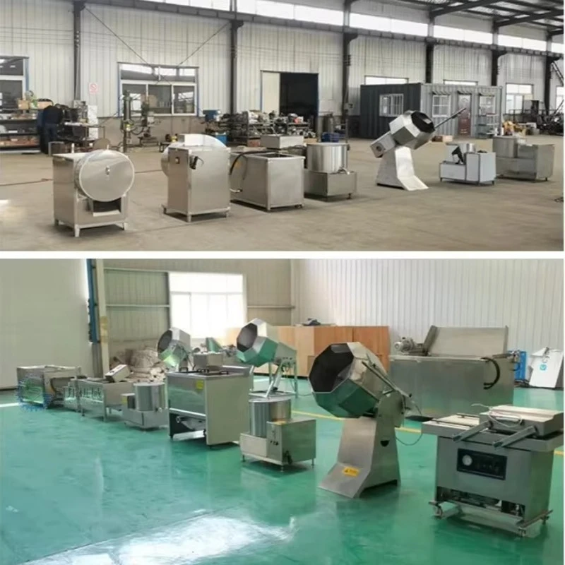 Semi-Auto Banana Chips Processing Line with Peeler Slicer Fryer  304SS Food Grade Snack Making Machine for Food Business