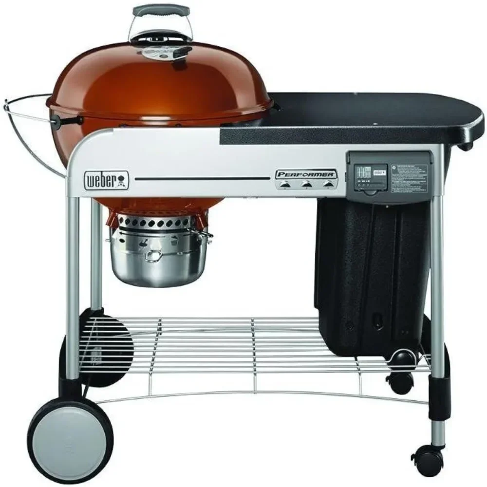 22 Inch Charcoal Grill, Touch-n-O Gas Ignition System, with Detachable LCD Cooking Timer and Built-in Lid Thermometer