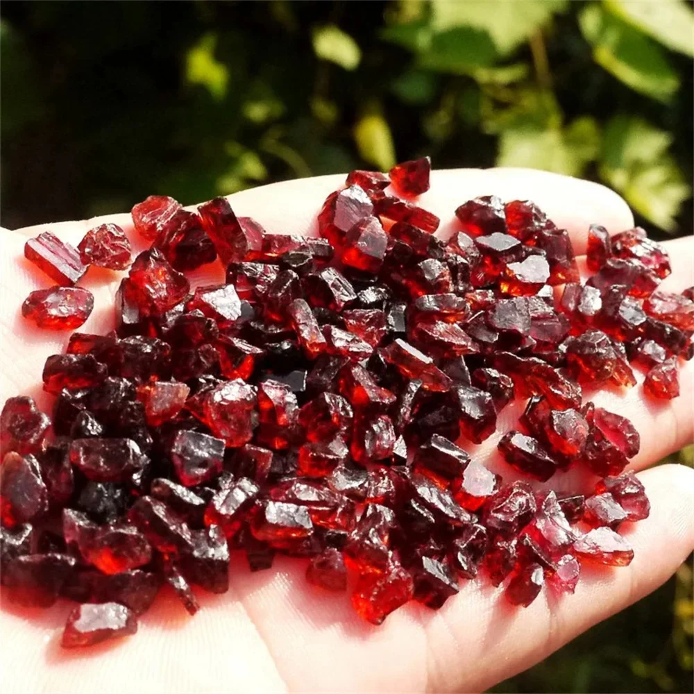 Natural Red Garnet Tumbled Quartz Gravel Crystal Healing Energy Rough Mineral Specimen Collectables Garden Home Decor