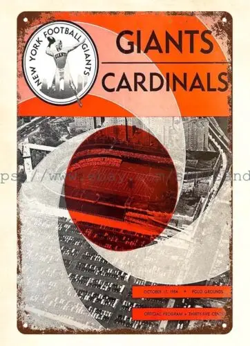 1954 NY Chicago Football Program metal tin sign man cave metal wall plaques sign
