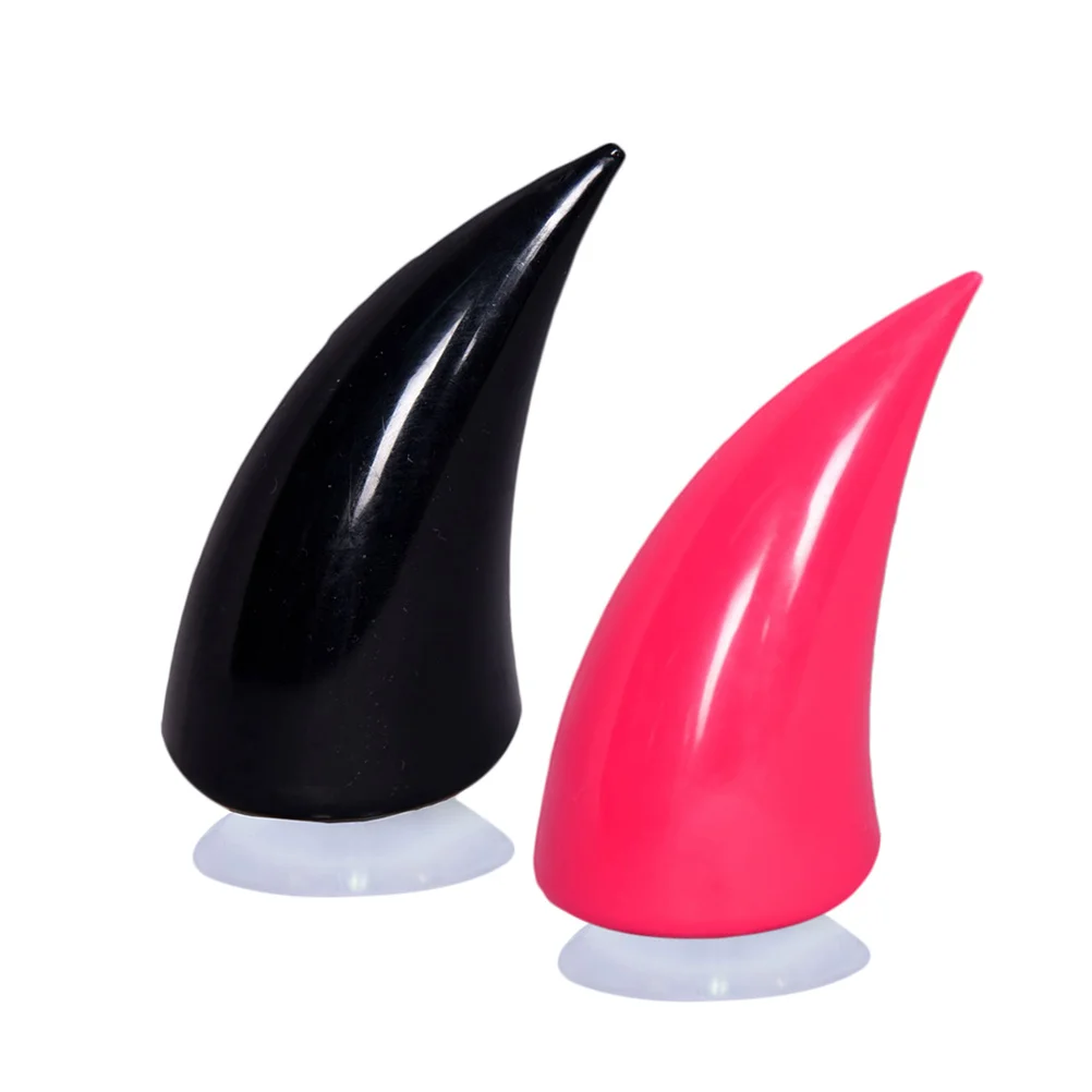 

Прочный резиновый бычий рог, украшение, темно-розовый узор, мотоциклетная присоска, забавный креативный красочный рог для мужчин и женщин