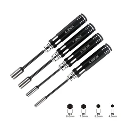 RC Tools Hex Screwdriver Set 4.0mm 5.5mm 7.0mm 8.0mm Hexagon Nut Tool Kit For RC FPV Racing Drone Cars Boat Repair Tools