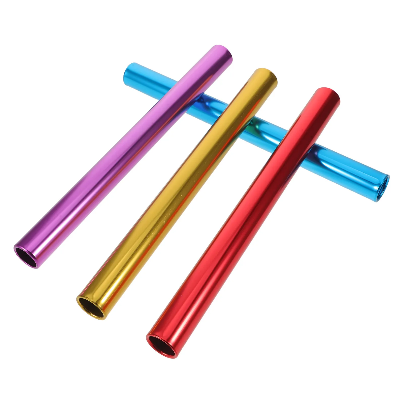 4Pcs Lightweight Multi-Color Relay Sticks Durable Aluminum Construction Comfortable Grip for Competitive Racing