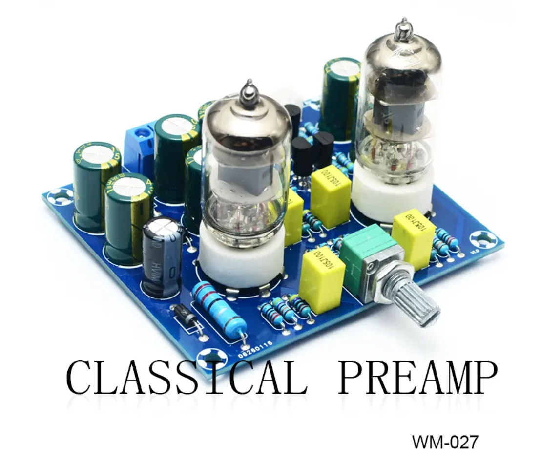 Audiophile-Grade Warm Sound 6J1 Tube Preamplifier 6J2 Tube Headphone Amplifier Effects Processor 12V AC