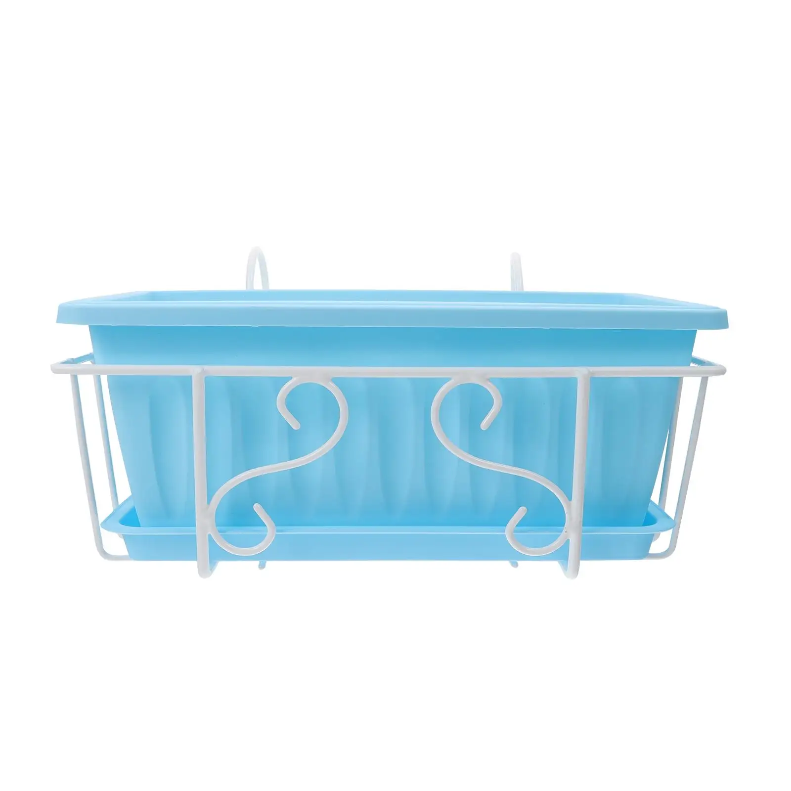 

Hanging Plant Pot Flowerpot Stand Durable Material Vertical Garden Balcony Room Decoration Rectangular Tray Rack Holder