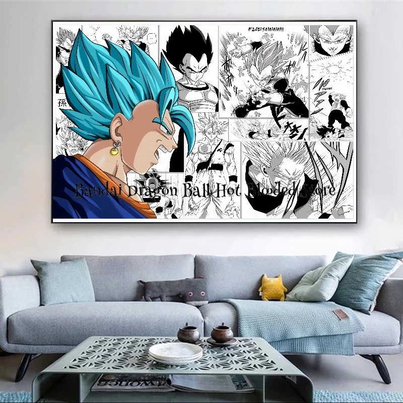 Canvas Art Walls Painting Japan Dragon Ball Goku Anime Characters Aesthetic Poster Room Home Decoration Paintings Birthday Gifts