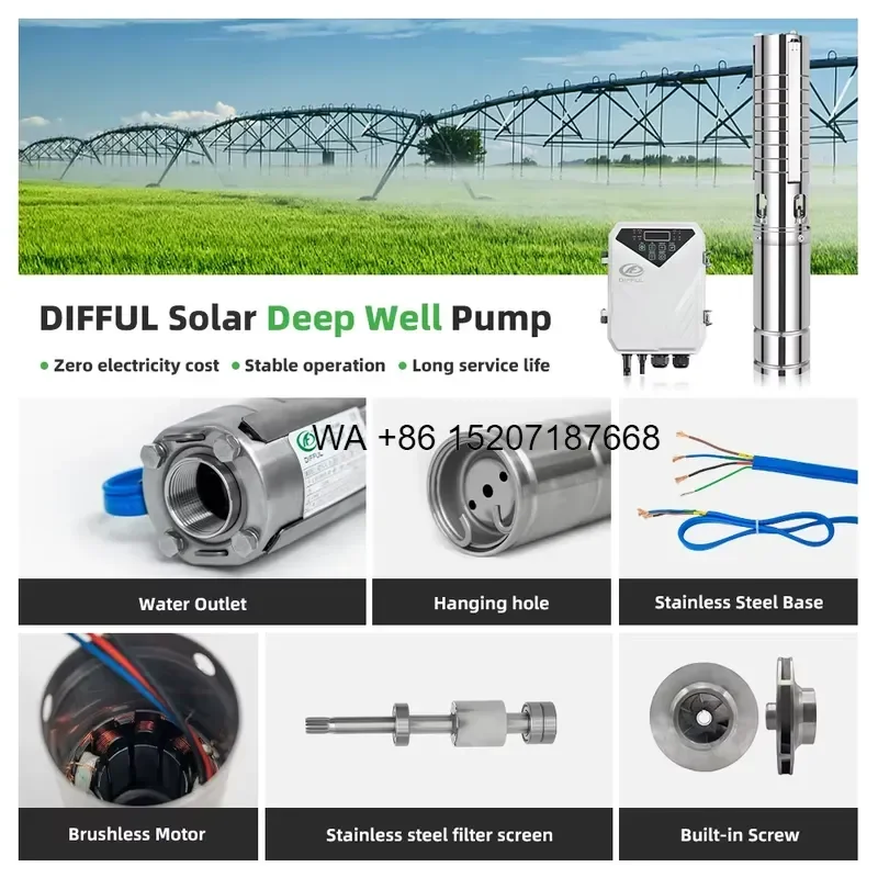 Wmwmnu for Deep Well Solar Powered Submersible Water Pump Irrigation Solar Pumps