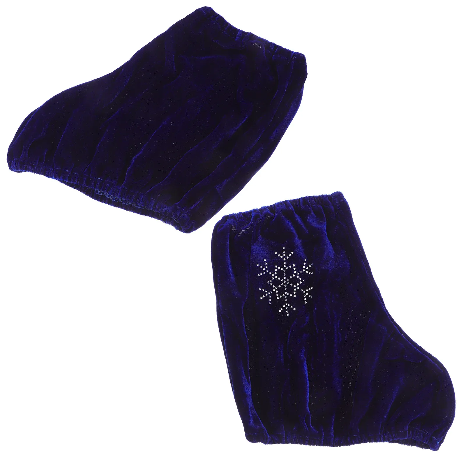 

1 пара чехлов для фигурных коньков синего цвета со стразами, защитные накладки для коньков, средний размер, для тренировок и соревнований, аксессуары для катания на коньках