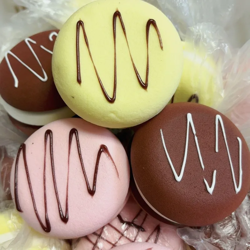 Squishy Simulated Sandwich Cake Squeeze Toy Stress Relief Slow Rising Sensory Fidget for Anxiety ADHDAutism Gift for Kids Adults