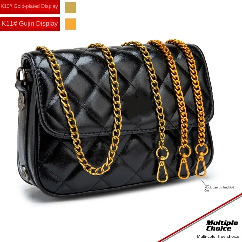 الجملة حقيبة سلسلة الملحقات crossbody حزام الكتف حقيبة سلسلة حقيبة معدنية حزام الذهب الأسود سلسلة استبدال حزام حقيبة #4