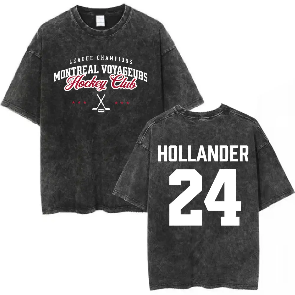 Heated Rivalry Shane Hollander‌ Ilya Rozanov Hollanov 2481 Vintage Washed T-shirt Men's Clothing Casual Short Sleeves T Shirts
