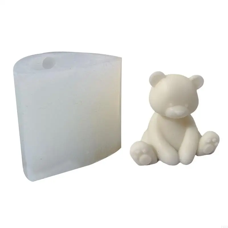 

F68D Handmade Soap Mold Bear Chocolate Mold Cake Decorating Tools Reusable Easy Use