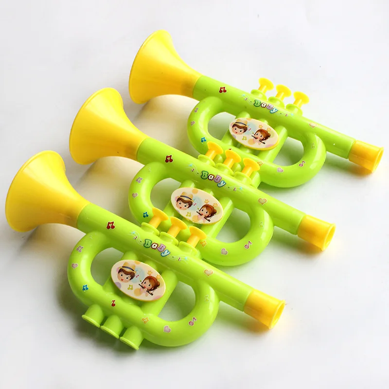 1 Pcs Creative Children's Plastic Small Toys Can Blow The Small Horn Cute Cartoon Small Horn Children's Musical Instrument Toys