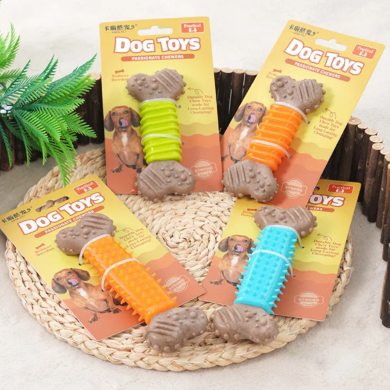 Produto Interativo Universal em Forma de Osso para Animais de Estimação, Brinquedo Durável e Resistente a Mordidas, Adequado para Cães Grandes, Médios e Pequenos