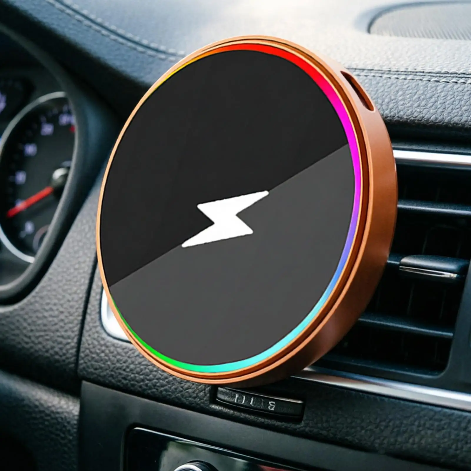 Car Phone Holder Magnetic 15W Fast Charging Wireless 360-Degree Rotatable Smartphone Stand Mount For Air Vent SUV RV Pickup Van
