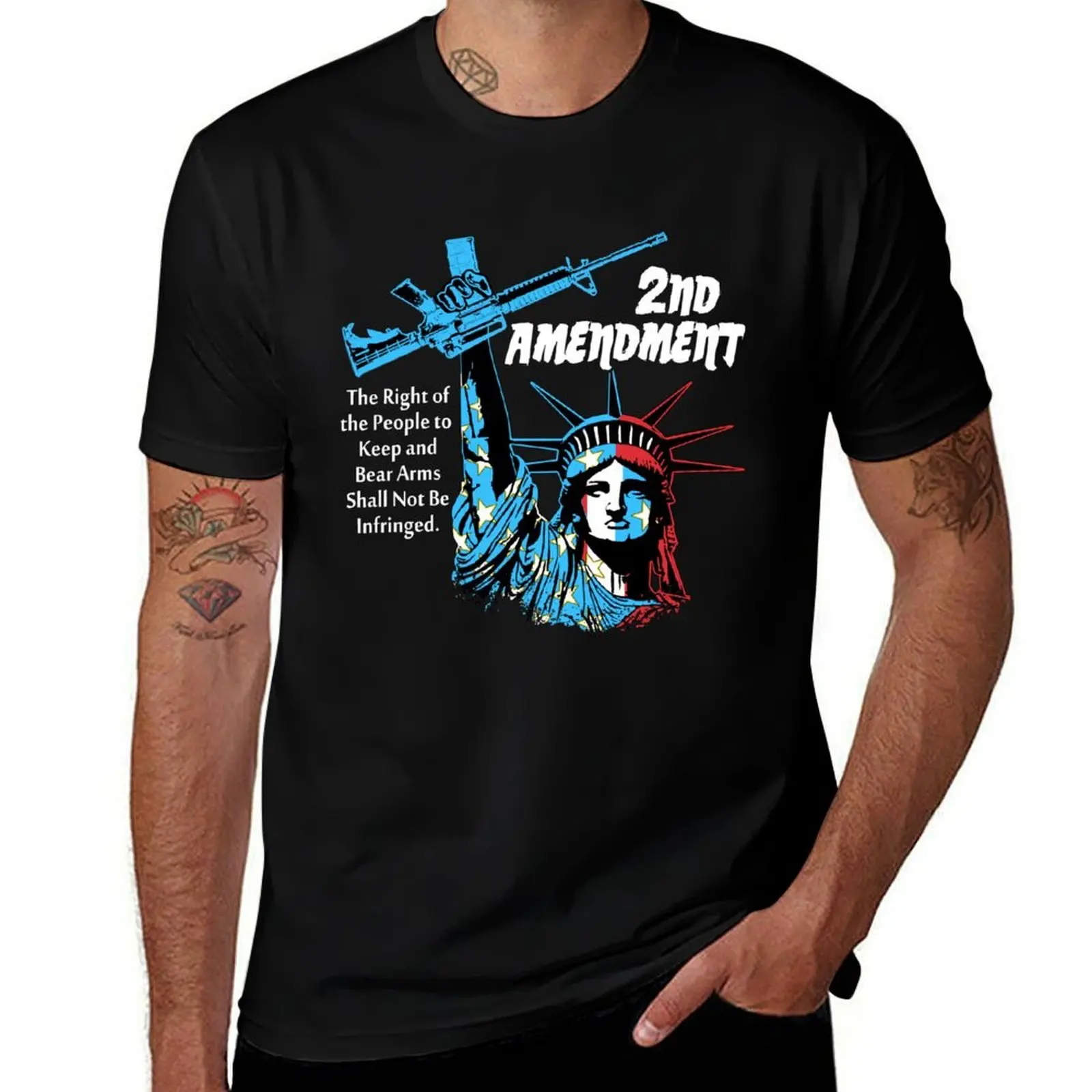 2nd Amendment - Liberty T-Shirt Basic Crew Neck Short Sleeve Top