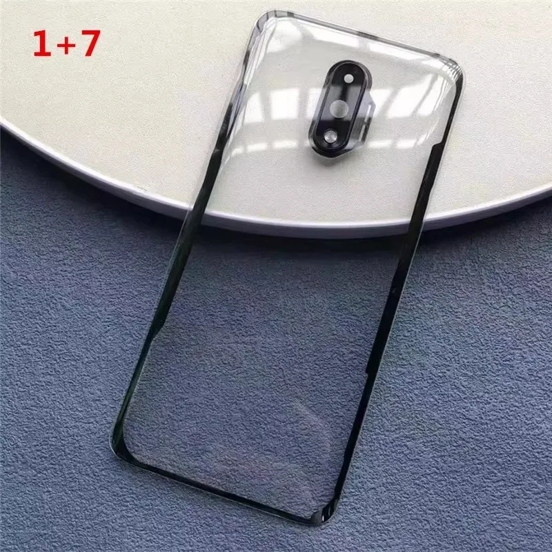 Oneplus8 Housing For Oneplus 8 7 6T 6 One Plus Battery Back Cover Transparent Door Repair Rear Clear Glass Case + Camera Lens image 4