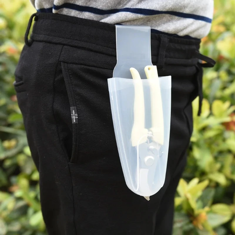 Transparent Plastic Garden Scissors Waist Bag Portable Tool Holder