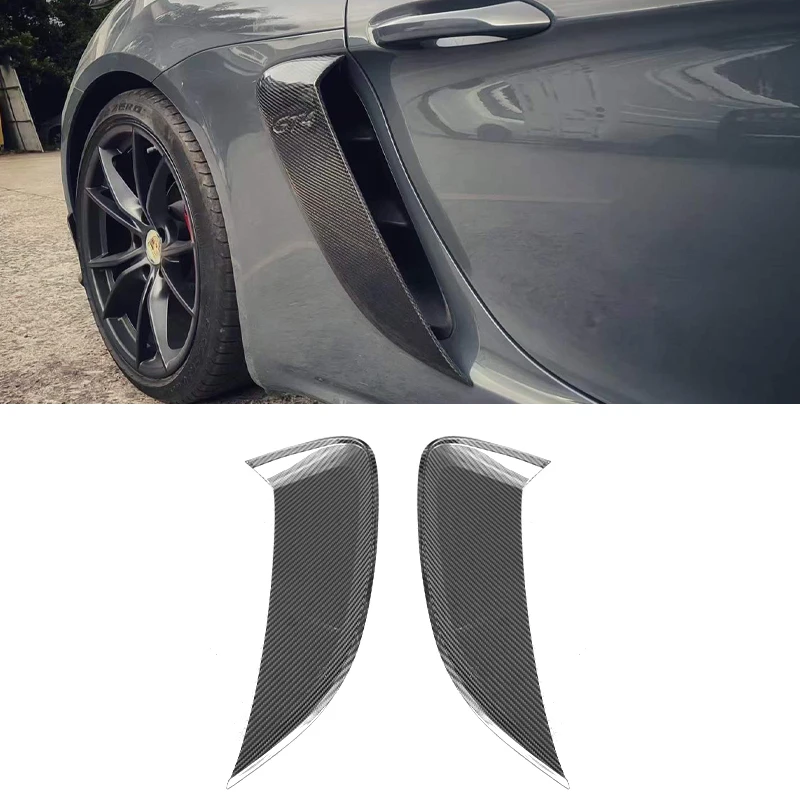 dry carbon fiber mareial GT4 side air vent fender for porsche cayman boxster 718 2016-up