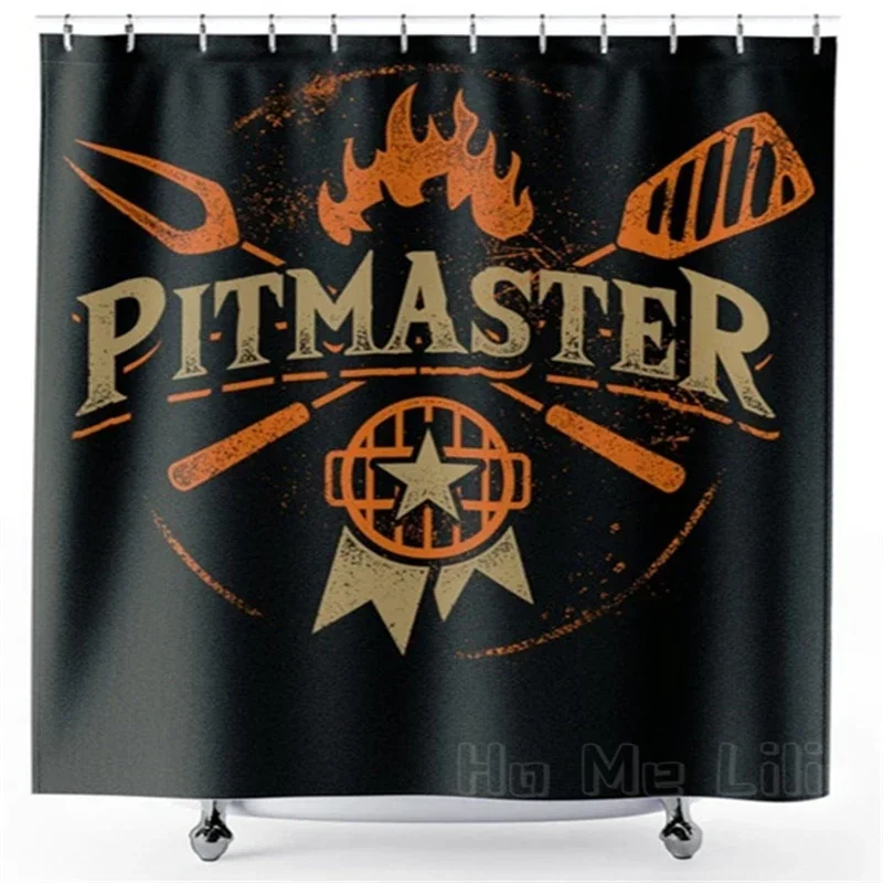 

Занавеска для душа Pitmaster от Ho Me Lili, подарок, человек, пещера, декор для ванной комнаты, полиэстер, водонепроницаемая, для папы, дедушки, подарок, состояние Техаса