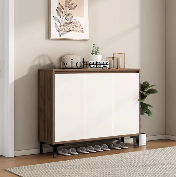 YY Household Ultra-Thin Shoe Rack Large Capacity Light Luxury Small Apartment Integrated Entrance Cabinet