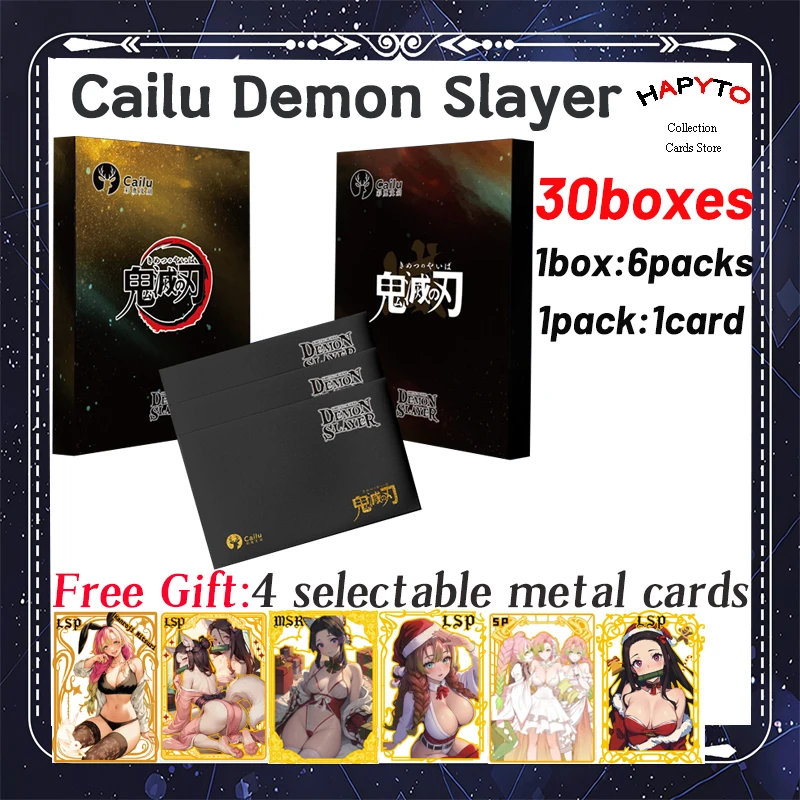 Cailu Demon Slayer Boards Collection Cards Japanese Anime Kimetsu No Yaiba Booster Box Tcg Cards Toy Hobbies Gifts