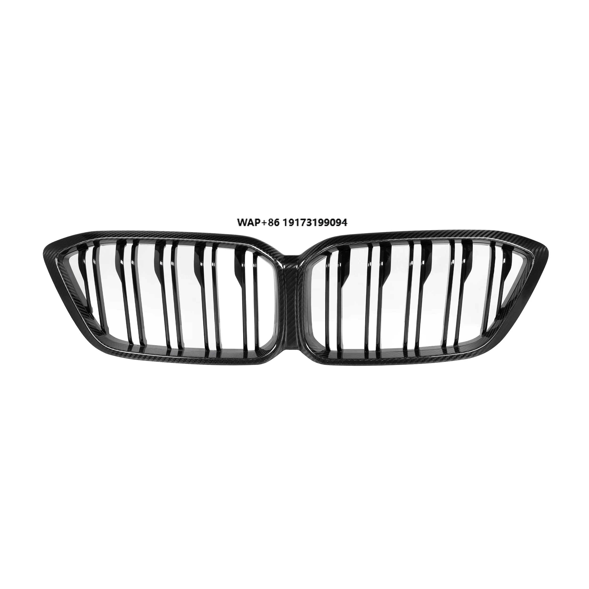 

F87 Grill Dry Carbon Fiber+ABS Gloss Black Front Bumper Kidney Grille Grid Mesh Double Slats for B-mw M2C F87 LCI 2019+