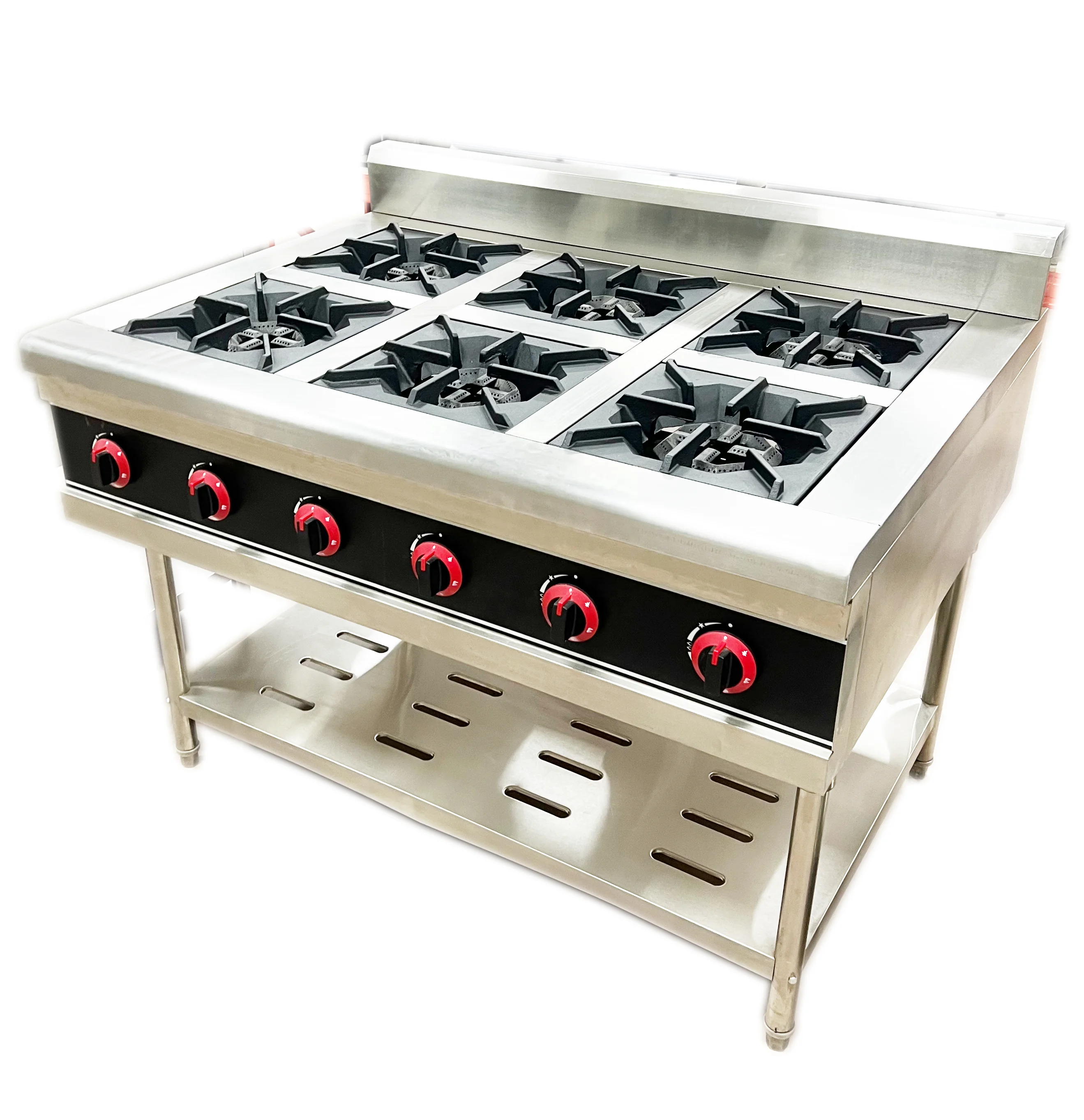 Commercial 6 Burners Cooktop Gas Stove Hot Plates, Counter Top Stove with 6 Burners Wholesale