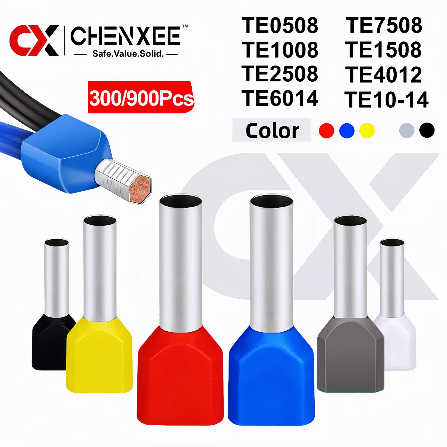 Double Wire Ferrule, Dual Bootlace Ferrule Wire Ferrules Twin Ferrules Connectors Wire Connector Insulated Cord Pin End Terminal