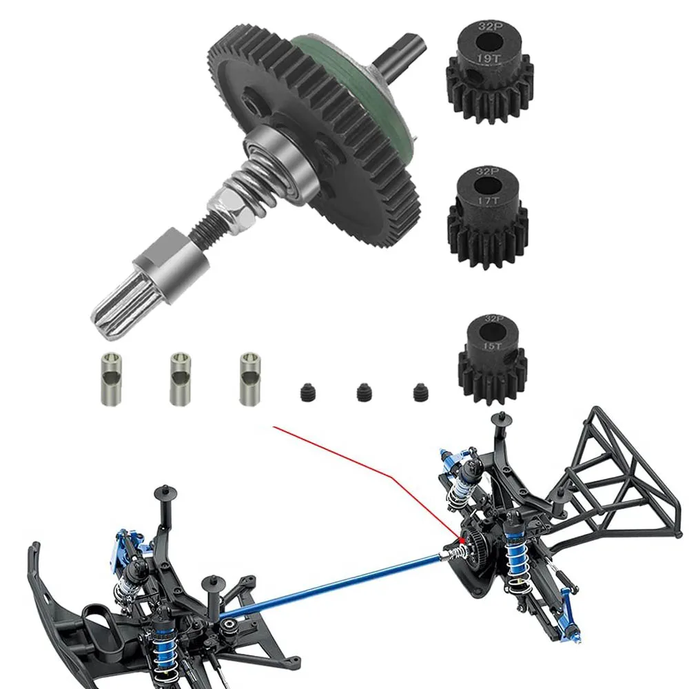 

Metal Steel 6878 Differential Gear Slipper Clutch 32P 15T/17T/19T Pinions Gear Set for Traxxas Slash 4X4/Stampede 4X4/Rustle 4X4