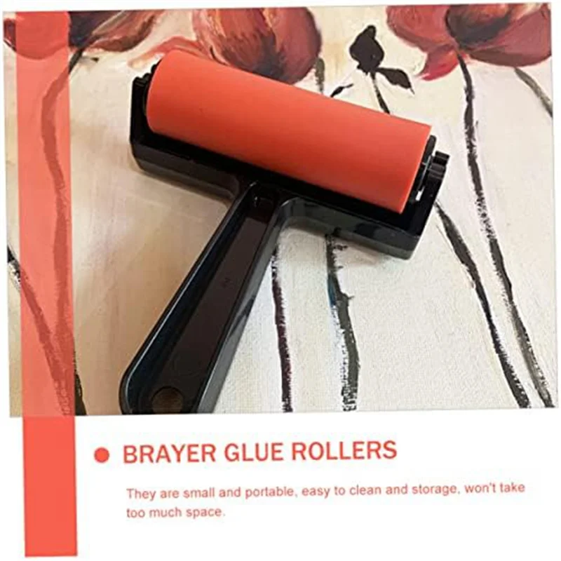 10 Pieces Print Roller Hard Rubber Applicator DIY Process Brush Hand Rubber Roller