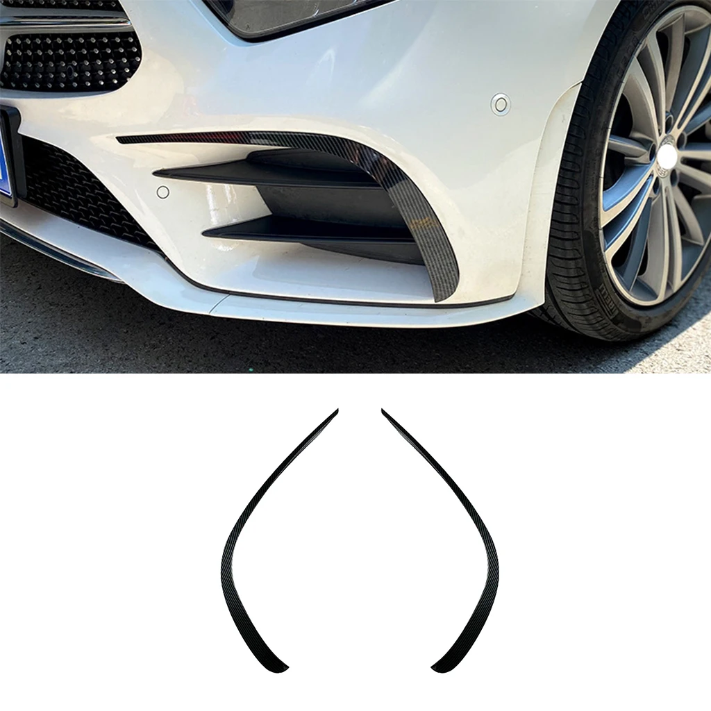 Front Bumper Spoiler Fog Lamp Cover Air Knife Splitter Body Kit For Mercedes-Benz CLS-Class C257 AMG Line 2018 2019 2020 2021