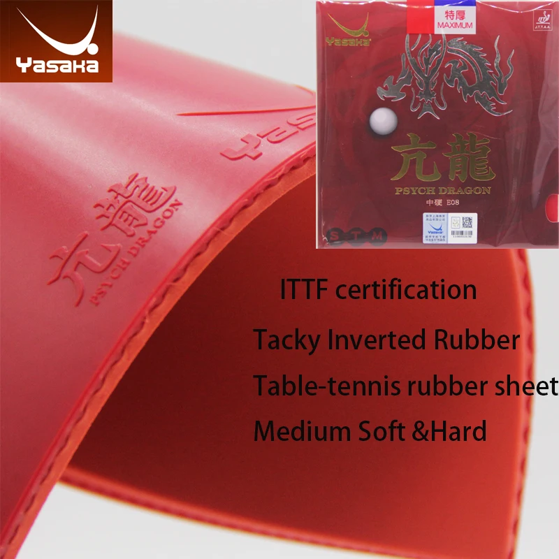 

Yasaka PSYCH DRAGON Provincial Table Tennis Rubber Sticky Rubber Ping Pong Rubber ITTF Approve Pingpong Sponge with Cake Sponge