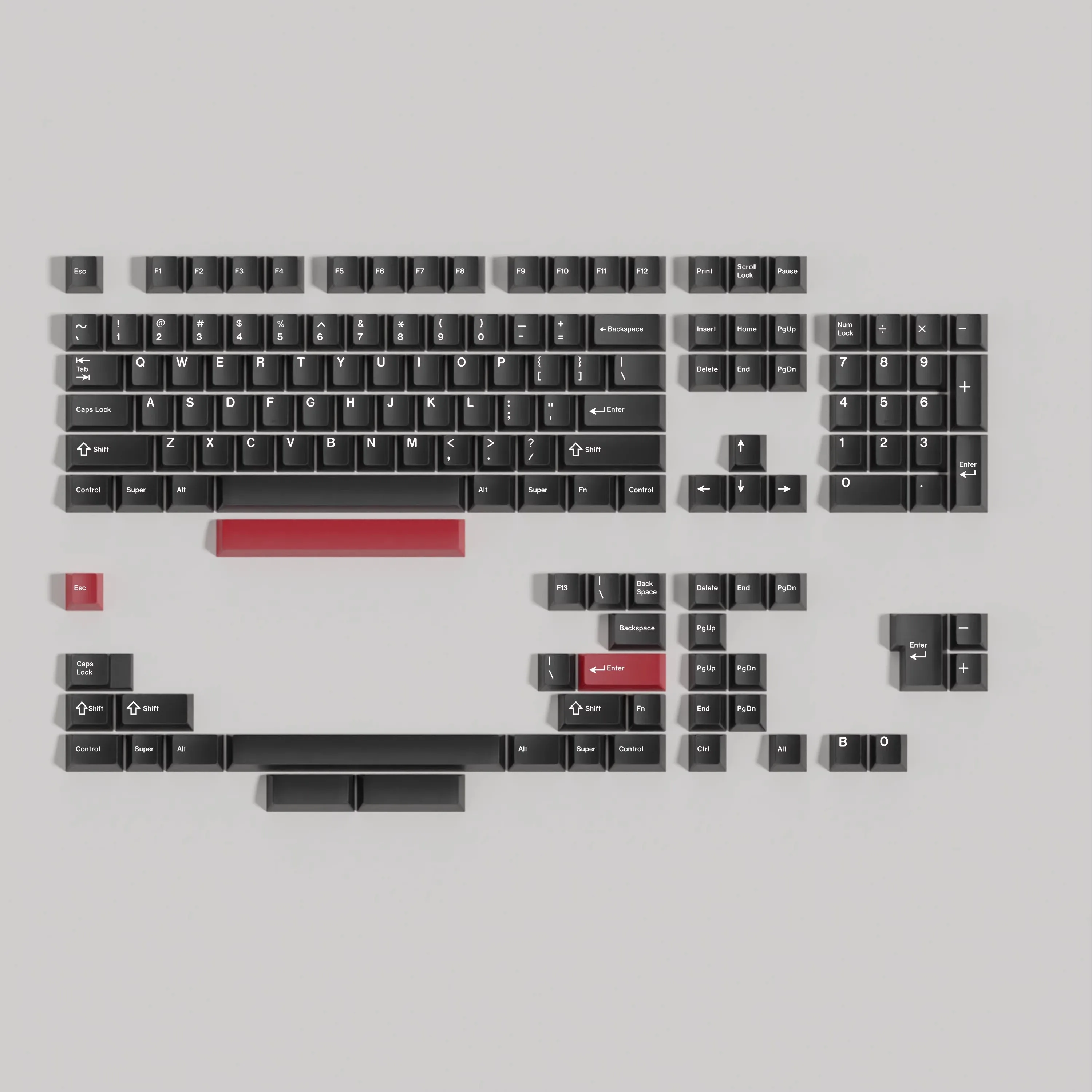 GMK WoB Red Cyrillic キーキャップ 自作キーボード GMK WoB Red