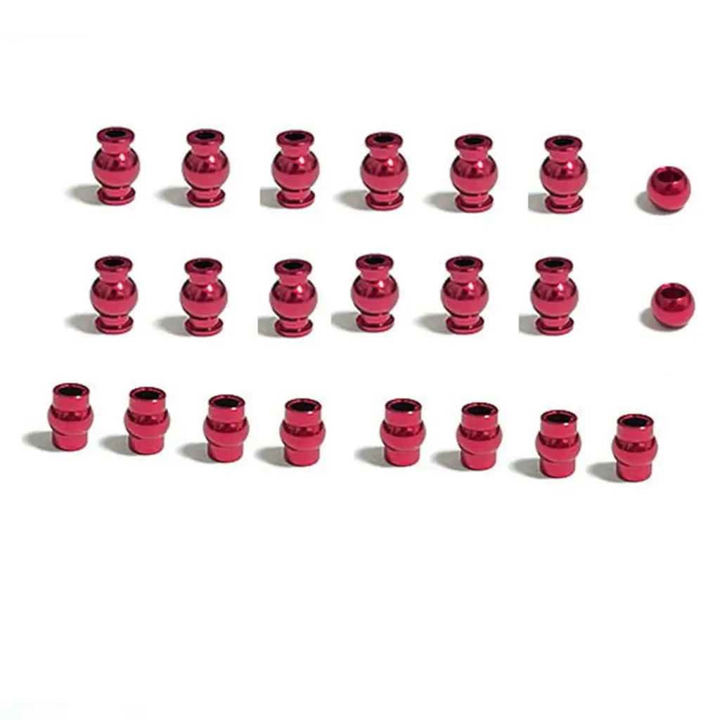1/10 RC Truck Metal Ball Head Set Aluminum Alloy Pivot Balls Fixing Fasteners for Arrma Granite Mega 4X4 Big Rock Senton Typhon