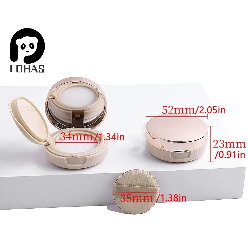 1Pc Mini Lege Bladerdeegdoos Draagbare Spiegel voor BB Cream Cosmetische Make-up Case Container met Spons Luchtkussen Foundation DIY Box