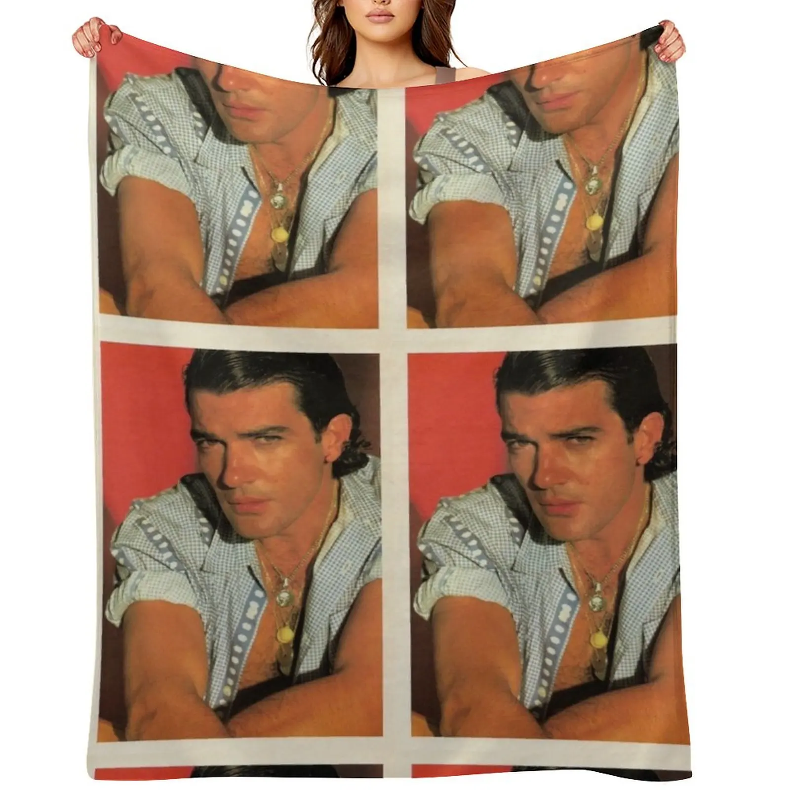 

Antonio Banderas young Throw Blanket Soft Sofa Throw cosplay anime christmas gifts Blankets