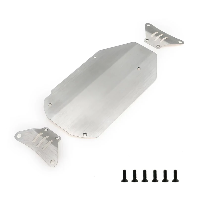 Stainless Steel Chassis Armor Gearbox Protector Skid Plate for Tamiya TT02 TT-02 1/10 RC Car Upgrades Parts Accessories