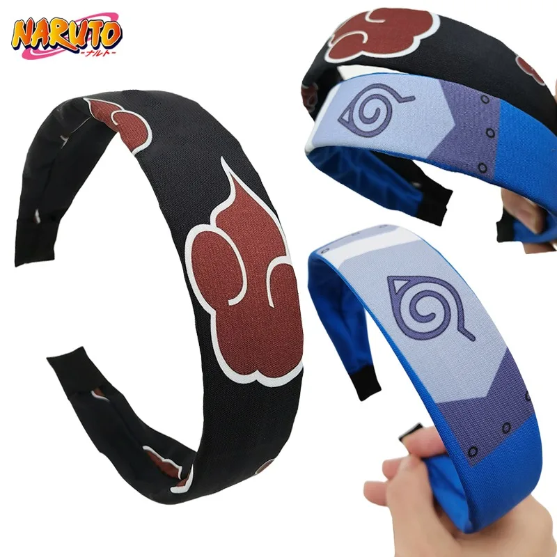 Naruto Anime Hairbands for Women Girls Akatsuki Hair Hoop Peripherals Haruno Sakura Cosplay Hair Bands Makeup Hair Accessories