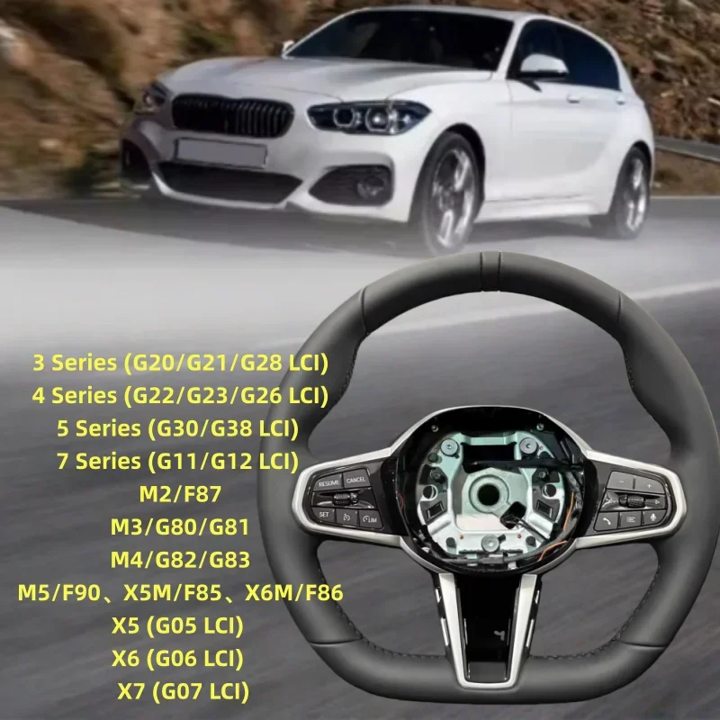 LED Customized Carbon Fiber Leather Car Steering Wheel ForBMW G20 G21 G22 G26 G30 G11 G12 G31 G32 G38 M3 M4 M5 M6 Steering Wheel view 5