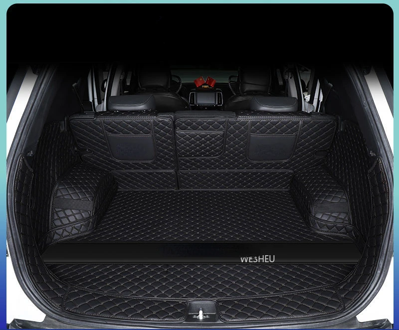 Car Trunk Mat For Hyundai IX35 2018-2023 2010-2017 Leather Waterproof Dedicated Cargo Liner Car Trunk Anti-Dirty Mat Car Styling