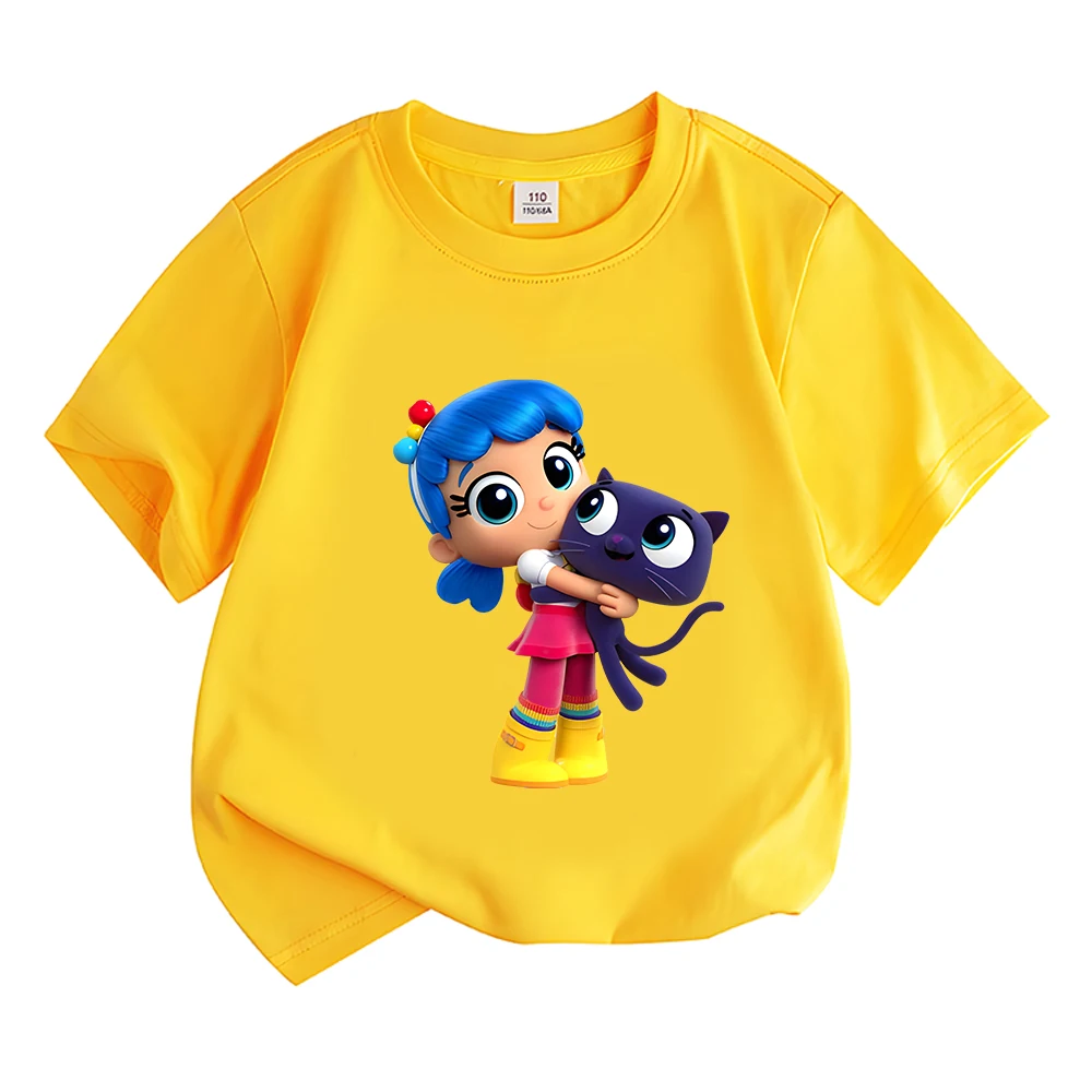 Camiseta con estampado de dibujos animados True and The Rainbow Kingdom para niños, camiseta informal Kawaii para niños y niñas, camisetas de manga corta de algodón con gráfico divertido