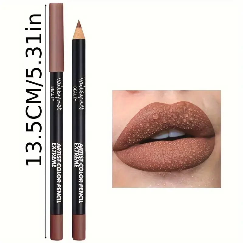 1 PC Waterproof Matte Lip Liner ดินสอยาวนาน,Smudge-Proof Transfer-Resistant Lip แต่งหน้า Non-Drying Velvety FINISH