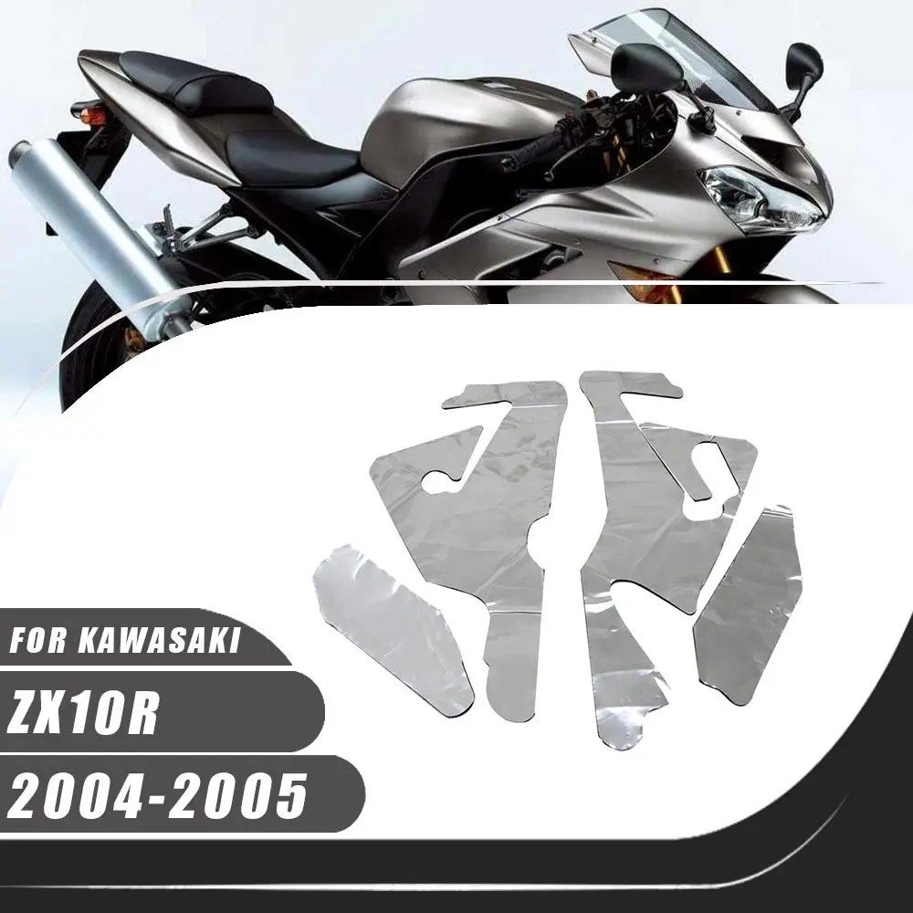 Motorcycle Accessories Pre-Cut Belly Fairing Heat Shield Mat Insulation Protection For Kawasaki Ninja ZX-10R ZX10R 2004-2005